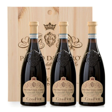 Amarone della Valpolicella DOCG Pietro Dal Cero 2018 3 bottiglie in Cassa legno Originale – Cà dei Frati