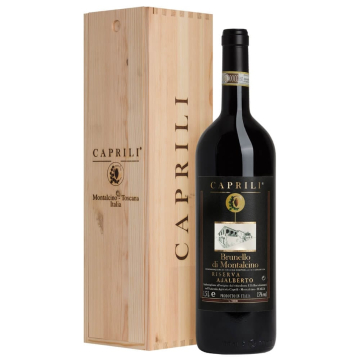 Brunello di Montalcino Riserva AdAlberto DOCG  MAGNUM 1,5 lt  cassa legno 2015 – Caprili