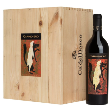 Carmenero 2018 6 bottiglie in Cassa Legno originale – Cà del Bosco